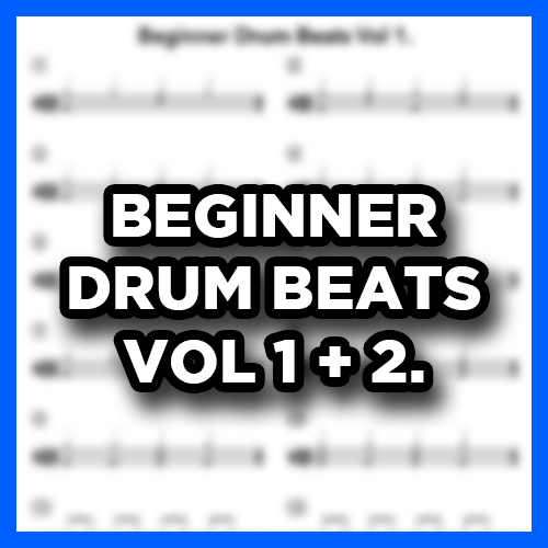 Beginner Drum Beats Vol 1 & 2. (Sheet Music)